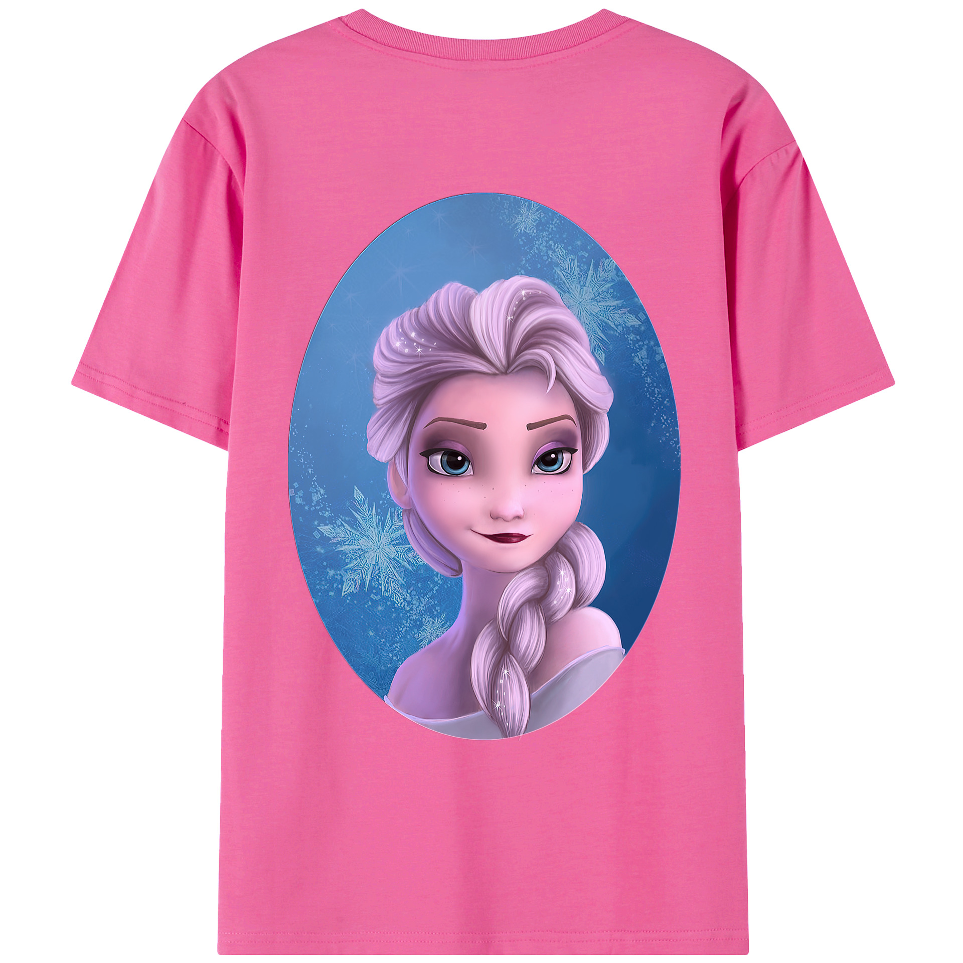 （画像用） アナと雪の女王 アンナ エルサ Frozen Anna Elsa レディース半袖Tシャツ(バックプリント)